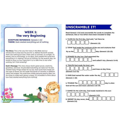 Children's Bible Study Workbook